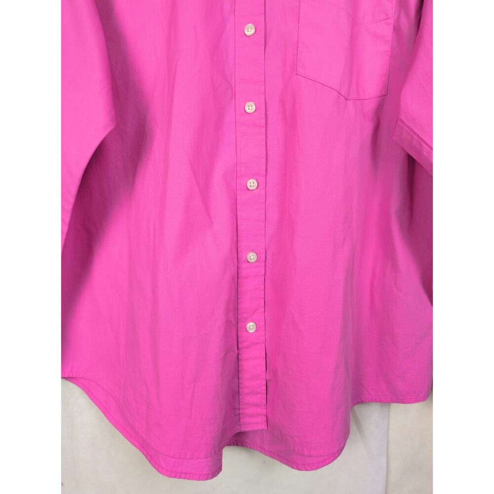 Gap The Big Shirt pink button up top Size XS Oversized Classic Preppy Colorful - Picture 5 of 7